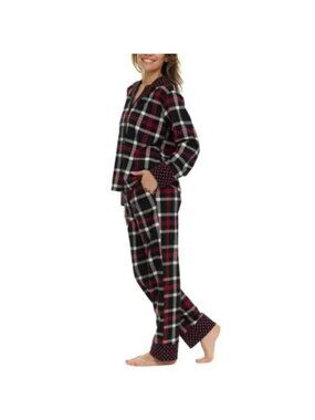 NWT Vera Bradley Women's S Long Sleeve Notch Collar Plaid Pajama Set F1149